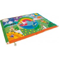 Clementoni- Baby Friends Soft Playmat Neonato per Favorire Gattonamento, Tappeto Gioco Bambini 0 Mesi Pieghevole, Multicolore, 17802